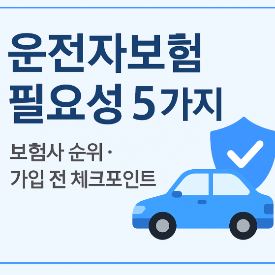 운전자보험필요성 5가지 | 보험사 순위와 가입 전 체크포인트 1 운전자보험필요성 5가지 - 보험사 순위와 가입 전 체크포인트