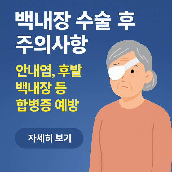 백내장수술후주의사항 10가지