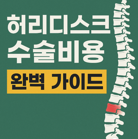 허리디스크수술비용 완벽 가이드 : 수술 방법별 가격 비교와 보험 적용 총정리