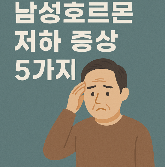 남성호르몬 저하 증상 5가지