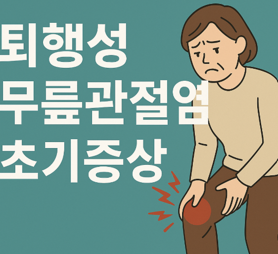 퇴행성 무릎관절염 초기증상 7가지