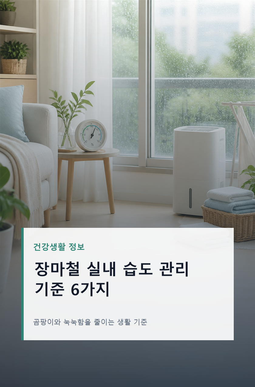 장마철 실내 습도 관리 습관 6가지