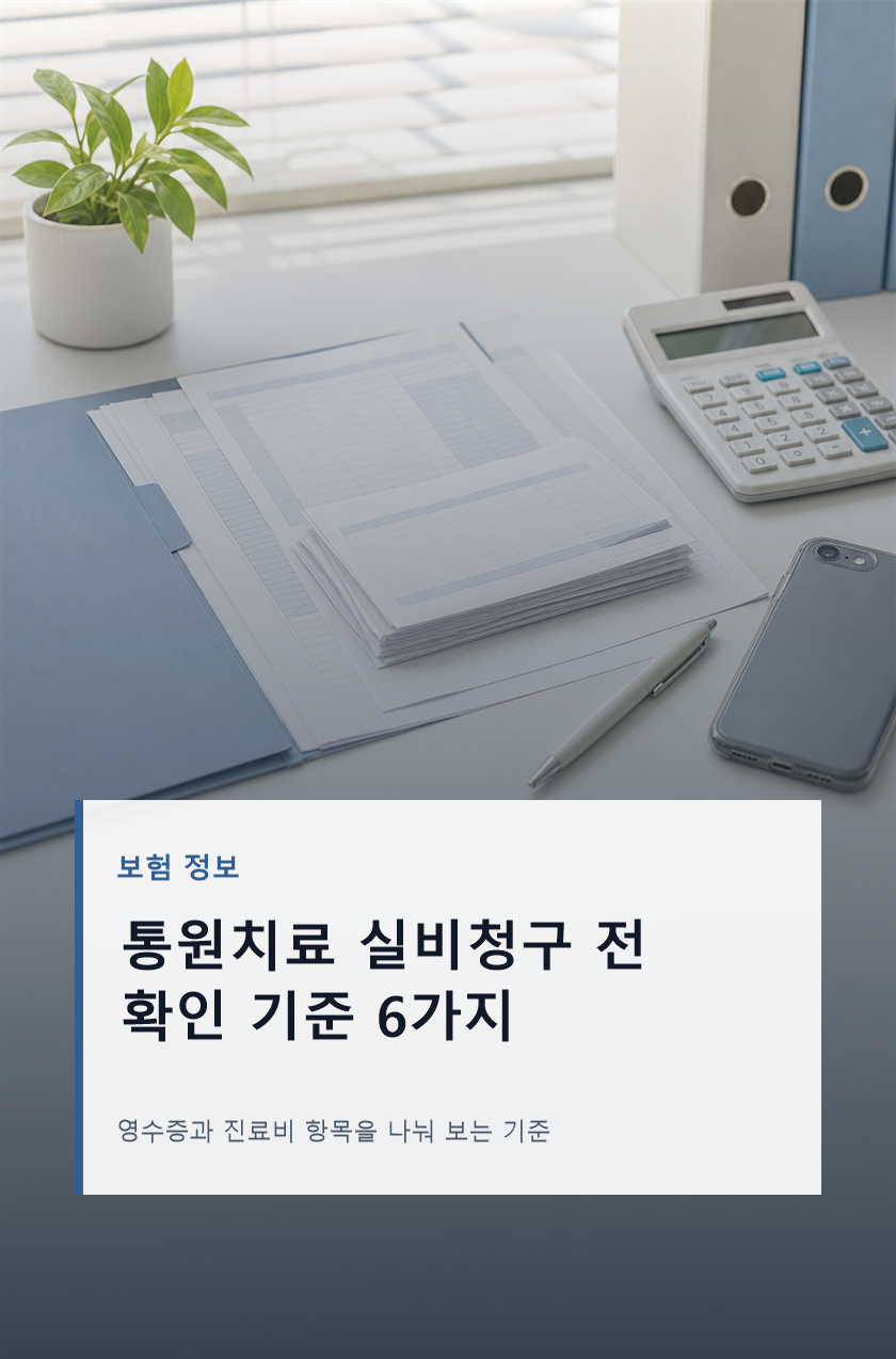 통원치료 실비청구 서류 준비 기준 6가지