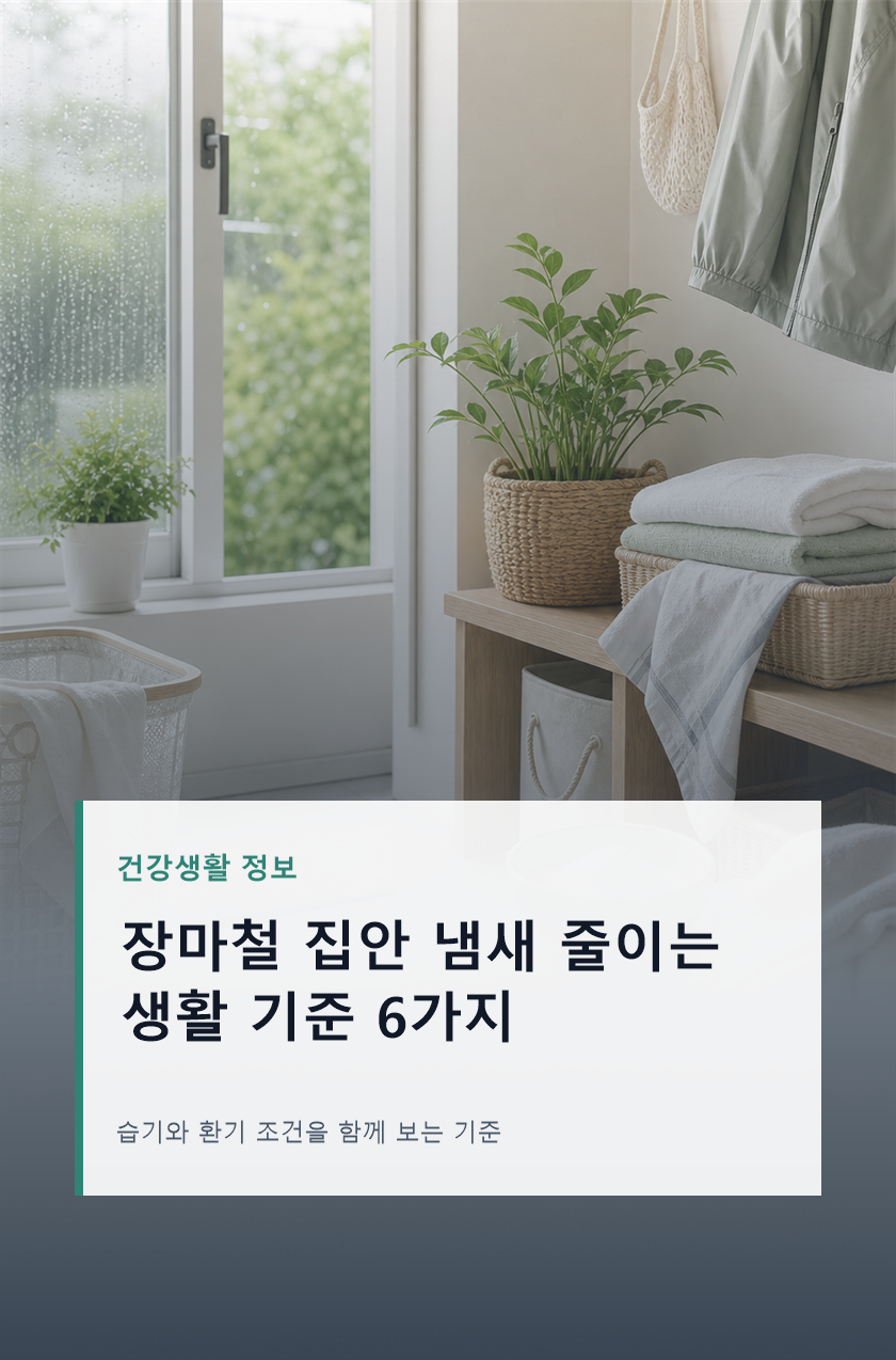 장마철 집안 냄새 줄이는 환기 관리 6가지