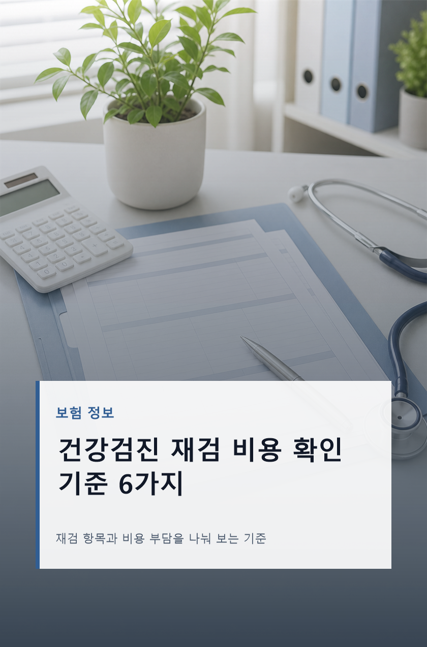 건강검진 재검 비용 보험 청구 전 확인 기준 6가지