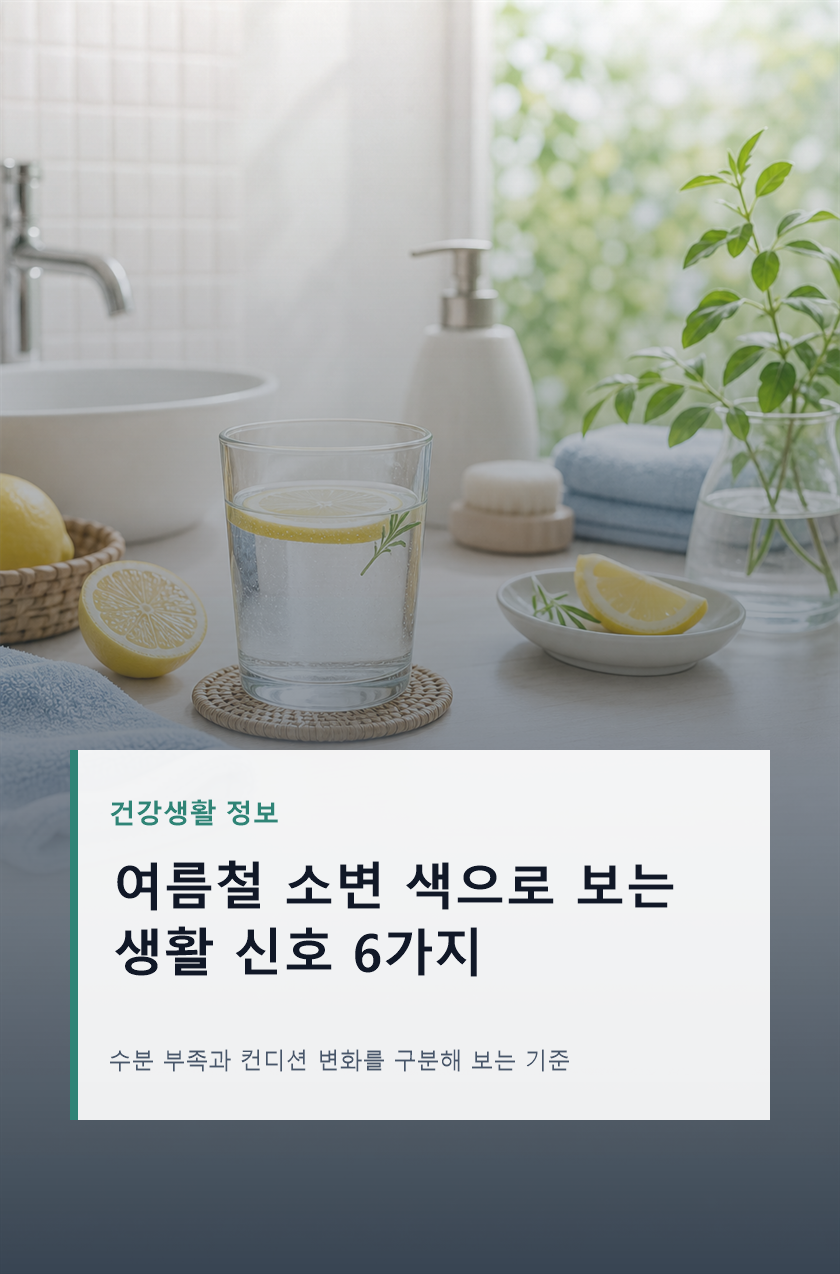 여름철 소변 색 진해질 때 확인할 점 6가지