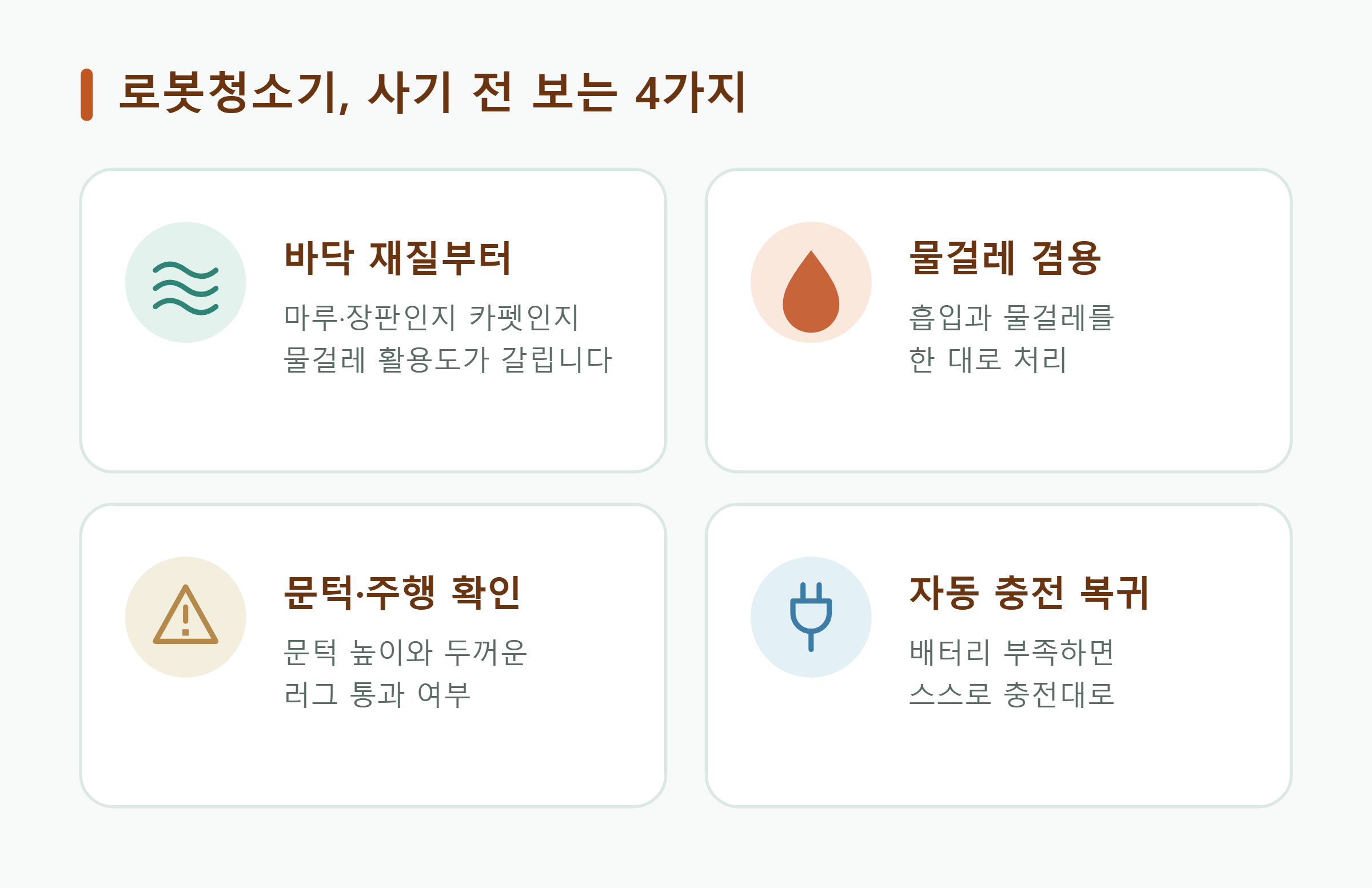 로봇청소기, 사기 전 보는 4가지 로봇청소기, 사기 전 보는 4가지